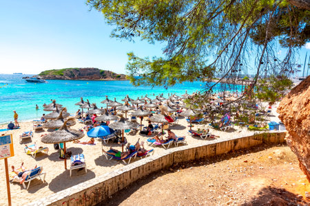 Portals Nous beach (playa), Mallorca island, Spainのeditorial素材