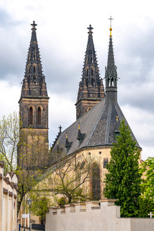 Basilica of St. Peter and St. Paul in Vysehrad (Upper Castle), Prague, Czech Republicのeditorial素材