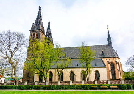 Basilica of St. Peter and St. Paul in Vysehrad (Upper Castle), Prague, Czech Republicのeditorial素材