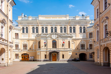 Saint Petersburg State Academic Capella on a sunny day, Russiaのeditorial素材