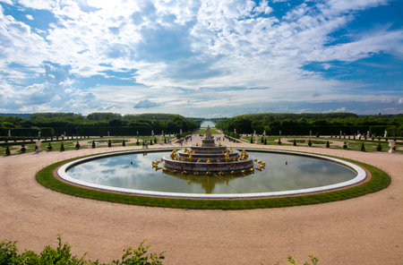 Latona fountain in Versailles garden, Paris, Franceのeditorial素材