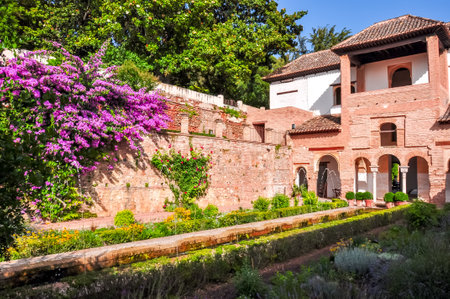 Generalife gardens at Alhambra, Granada, Spain