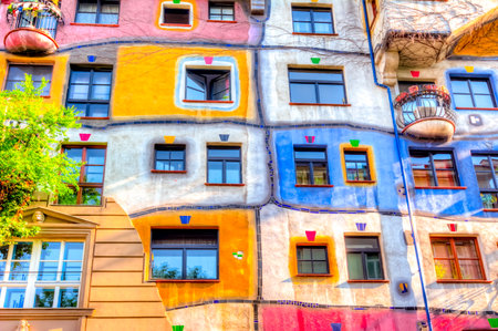 Hundertwasser house in Vienna, Austriaのeditorial素材