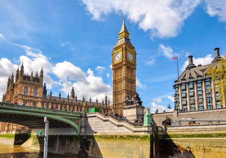Westminster palace (Houses of Parliament) and Big Ben, London, UKのeditorial素材