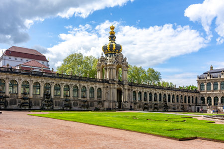 Crown gate in Dresdner Zwinger, Dresden, Germanyのeditorial素材