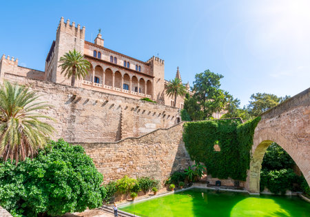 Royal Palace of La Almudaina, Palma de Mallorca, Balearic islands, Spainのeditorial素材