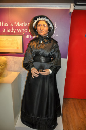 London, UK - April 2019: Statue of Madame Tussauds in museumのeditorial素材