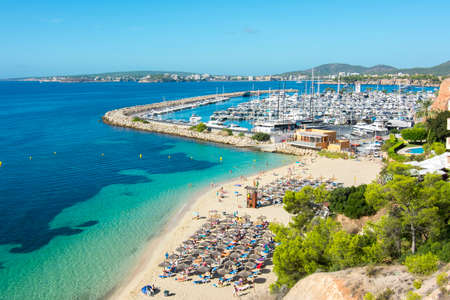 Portals Nous beach (playa) and marine, Mallorca, Spain