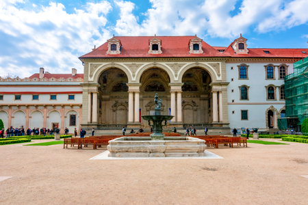 Wallenstein Palace and gardens in Mala Strana, Prague, Czech Republicのeditorial素材