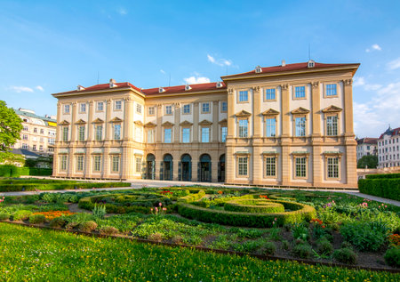 Liechtenstein City palace and gardens in Vienna, Austriaのeditorial素材