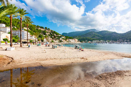 Port Soller beach in Mallorca, Balearic islands, Spain
