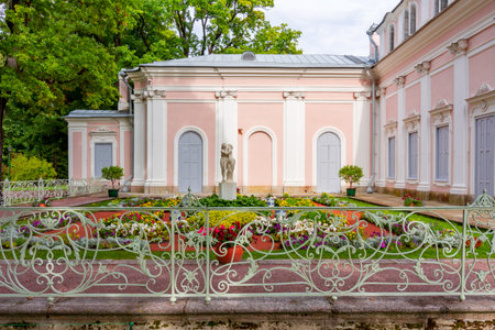 Statue in private garden of Oranienbaum park, Lomonosov, Saint Petersburg, Russiaのeditorial素材