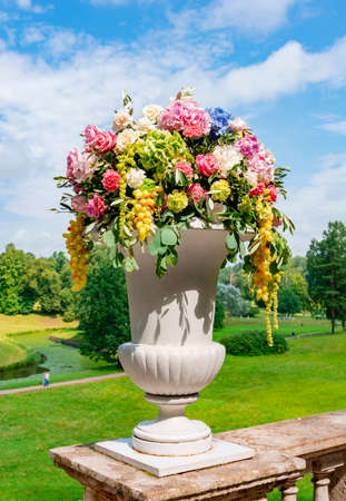 Imperial bouquet festival in Pavlovsky park, Pavlovsk, St. Petersburg, Russiaの写真素材