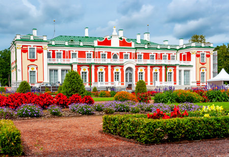 Kadriorg palace and gardens in Tallinn, Estoniaのeditorial素材