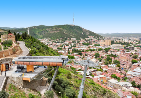 Tbilisi cityscape seen from Narikala fortress, Georgia