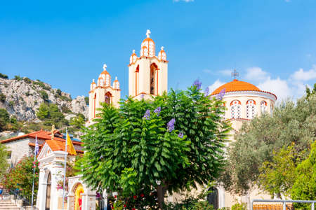 Church of St. Panteleimon in Siana, Rhodes island, Greeceの写真素材