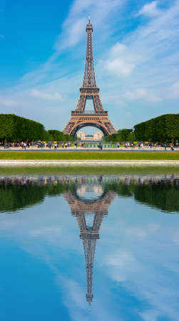 Eiffel Tower and Field of Mars, Paris, Franceの写真素材
