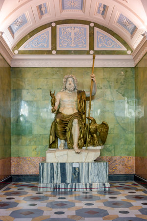 Saint Petersburg, Russia - April 2021: Statue of Jupiter in Hermitage museumのeditorial素材