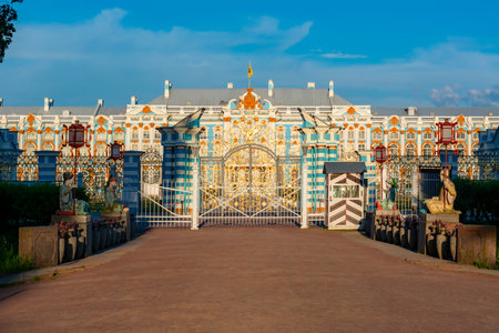 Catherine palace in Tsarskoe Selo (Pushkin), Saint Petersburg, Russiaのeditorial素材
