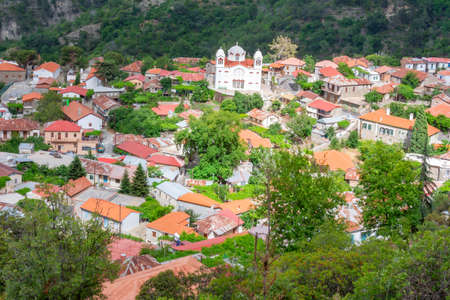 Mountain village panorama in Troodos, Cyprus