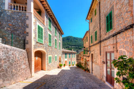Narrow streets of Valldemossa, Mallorca island, Spain