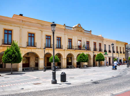 Central square of Ronda, Spainの写真素材