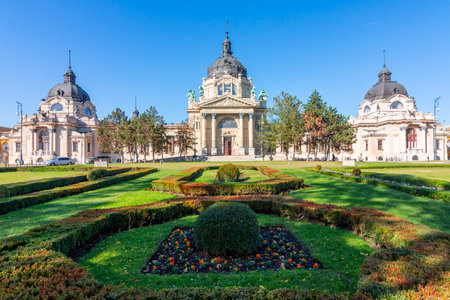 Szechenyi Thermal Bath in Budapest, Hungaryのeditorial素材