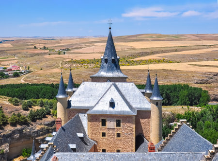 Alcazar of Segovia facade, Spainのeditorial素材