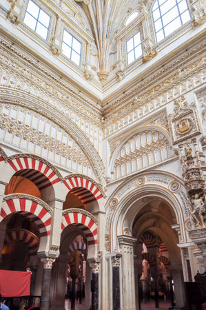 Interiors of Mezquita (Great Mosque of Cordoba) in Andalusia, Spainのeditorial素材