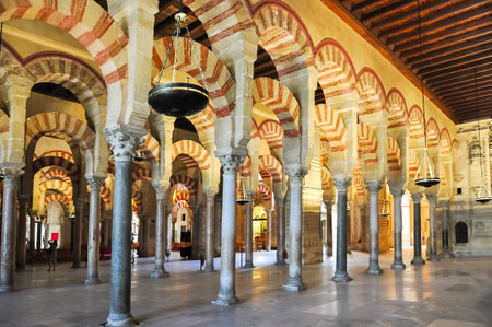 Cordoba, Spain - June 2019: Interior of Mezquita (Great Mosque of Cordoba)のeditorial素材