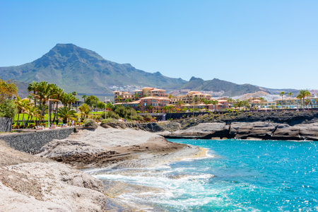 Costa Adeje coastline, south Tenerife, Canary islands, Spainのeditorial素材