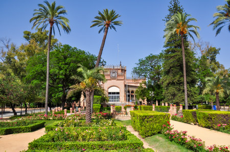 Pavilion in Maria Luisa park in Seville, Spainのeditorial素材