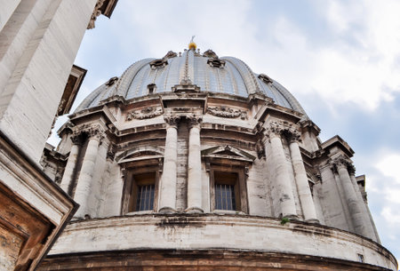 St. Peter's Basilica dome in Vaticanのeditorial素材