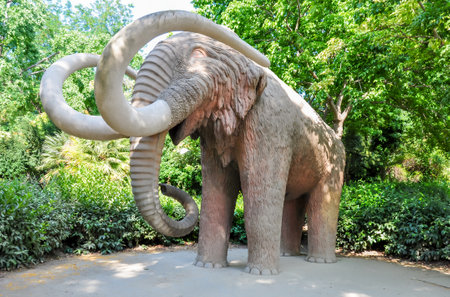 Mammoth statue in Ciutadella park, Barcelona, Spainのeditorial素材