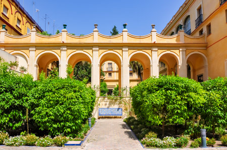 Seville Alcazar gardens in Andalusia, Spainのeditorial素材
