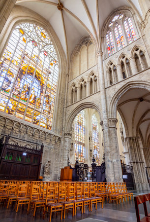 Antwerp, Belgium - June 2018: Cathedral of Our Lady interiorのeditorial素材