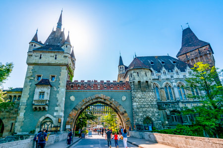 Vajdahunyad castle in Budapest, Hungaryのeditorial素材
