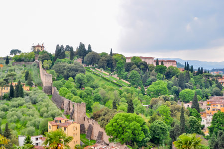 Boboli gardens in center of Florence, Italy