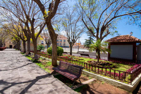 Constitution square, La Orotava, Tenerife, Canary islands, Spainの写真素材