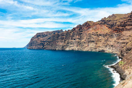 Los Gigantes rocks in Tenerife, Canary islands, Spainの写真素材