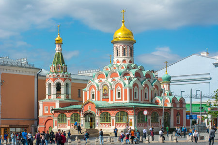 MOSCOW, RUSSIA - CIRCA MAY 2018: Kazan cathedral on Red squareのeditorial素材