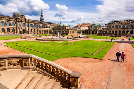 Dresdner Zwinger architecture in Dresden, Germanyのeditorial素材