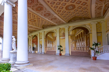 ST. PETERSBURG, RUSSIA - CIRCA JUNE 2018: Decorated gallery of Pavlovsk palaceのeditorial素材