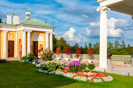 Small garden in Catherine park, Tsarskoe Selo (Pushkin), St. Petersburg, Russiaのeditorial素材