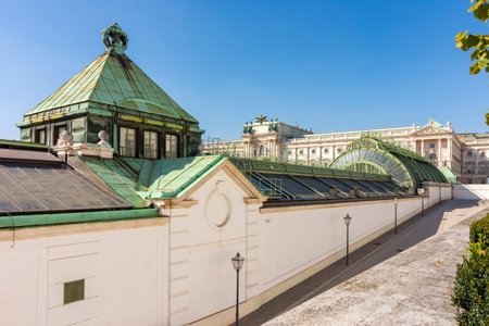Butterfly house in Burggarten park, Vienna, Austriaのeditorial素材