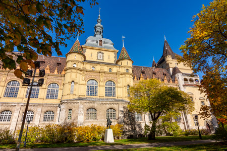 Vajdahunyad castle in autumn, Budapest, Hungaryのeditorial素材