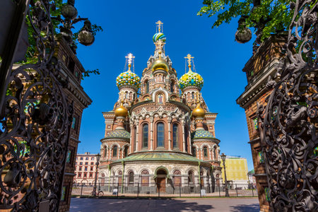 Church of the Savior on Spilled Blood on Griboedov canal, Saint Petersburg, Russiaのeditorial素材