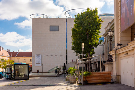 Vienna, Austria - October 2021: Leopold museum in Museum quarterのeditorial素材
