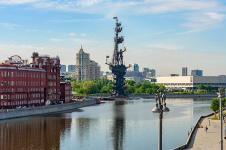 Moscow, Russia - June 2022: Monument to Peter the Great on Moskva riverのeditorial素材