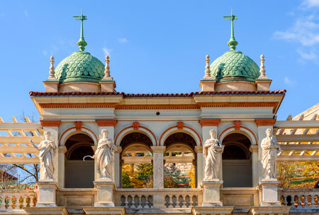 Gallery of Castle Garden Bazaar (Varkert Bazar) at Royal palace of Buda in Budapest, Hungaryのeditorial素材